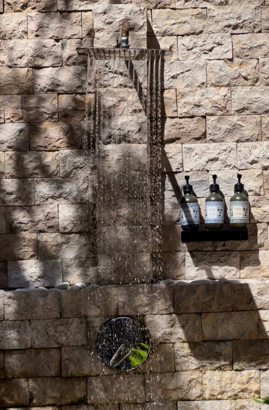 Stone wall with shadow play