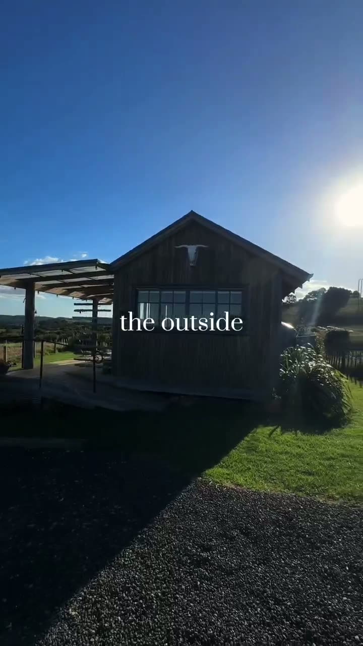 Amenities — A quiet cabin at golden hour — clear skies and country air
